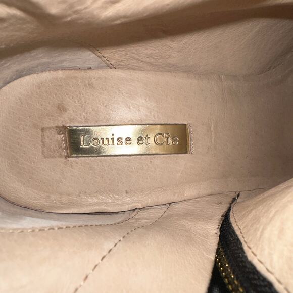 Louise Et Cie Lo-Zyda Bootie Black Leather Almond Toe Size 8M - Picture 5 of 9